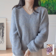 브이넥 스웨터 V-neck Sweater by 옷뜨는김뜨개